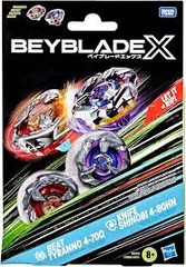 Beyblade X Beat Tyranno 4-70Q & Knife Shinobi 4-80HN Dual Pack Set
